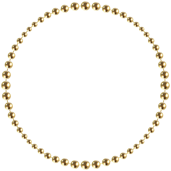 Gold balls Circle Border  Transparent Back