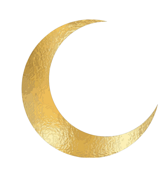 Gold shiny Foil Moon