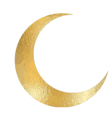 Gold shiny Foil Moon