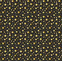 Shiny Gold dots on black-12x12- Background