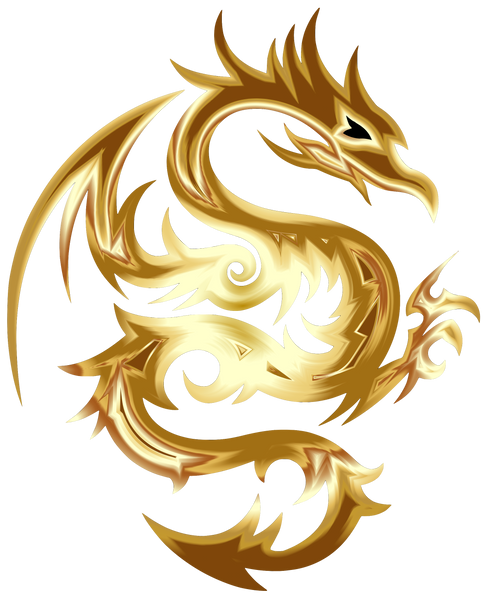 Gold Dragon Emblem Symbol