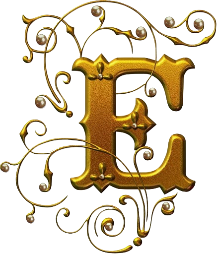 Alphabet - Gold Fancy Flourish A to Z Letters