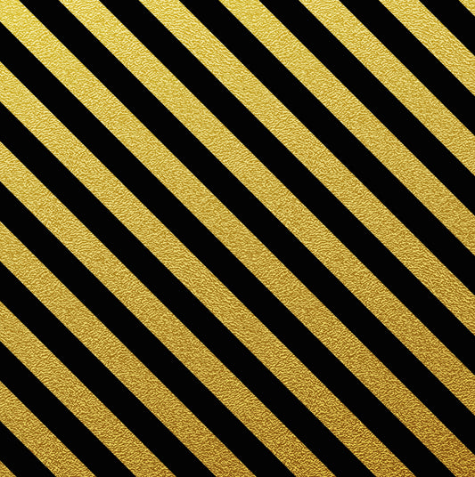 Gold Shiny Foil Lines on Black 12X12 Background