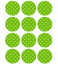 Green Polkadot Circles - Collage Printable Sheet - Circle Backgrounds