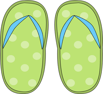 Blue and Green Flip Flops transparent back png image - Clip art  for Summer, beach, pool scrapbooking