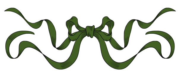 Beautiful Victorian Ribbon Bows 7 Green Bows - 7 image Bundle