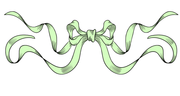 Beautiful Victorian Ribbon Bows 7 Green Bows - 7 image Bundle