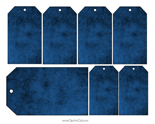 Blue Blank Grunge Tag set, bundle, Collage Sheet Printable- Prim, Primitive, Antique, Vintage