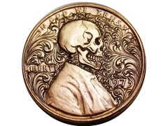 Grunge Steampunk Funky Skeleton Coin #1 fun elements for altering your art