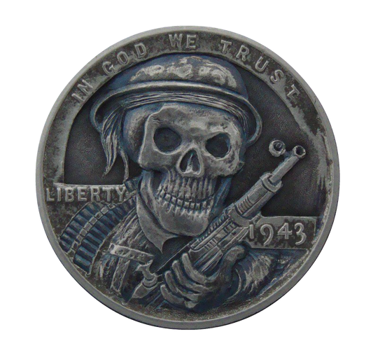 Grunge Steampunk Funky Skeleton Coin #3 fun elements for altering your art