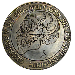 Grunge Steampunk Funky Skeleton Coin #5 fun elements for altering your art