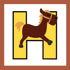 H -Horse - alphabet Square