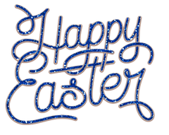 6 Happy Easter Words for signs & Easter Decorations - Glittery!