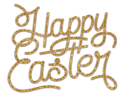 6 Happy Easter Words for signs & Easter Decorations - Glittery!