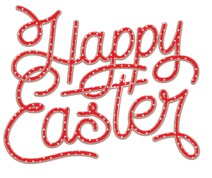 6 Happy Easter Words for signs & Easter Decorations - Glittery!