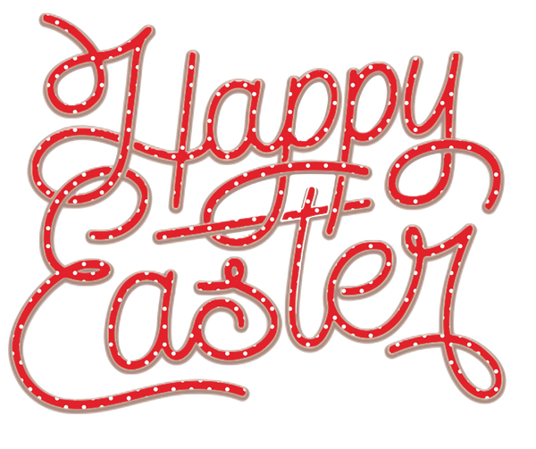 6 Happy Easter Words for signs & Easter Decorations - Glittery!