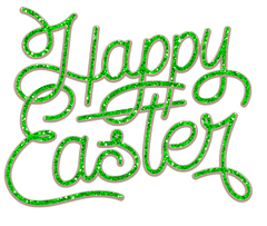 6 Happy Easter Words for signs & Easter Decorations - Glittery!