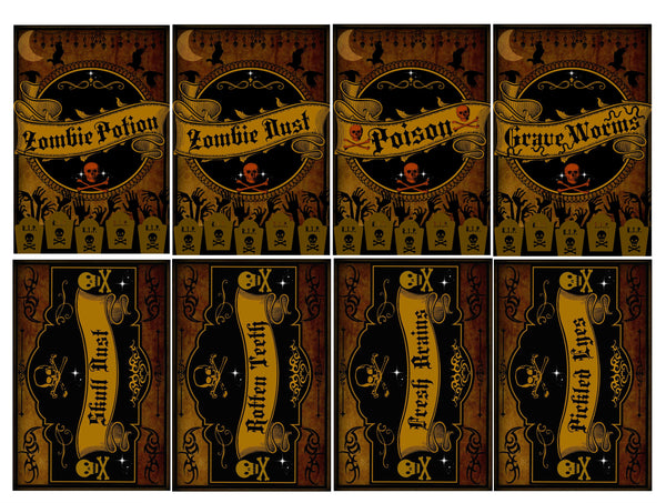 Halloween Large Labels or Cards