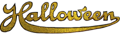 Halloween Gold Foil Word HUGE