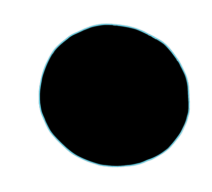 8 Hand Drawn Circles Black with Neon Outline