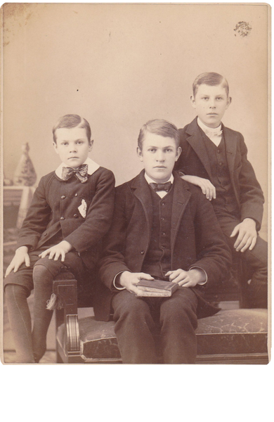 Brothers - Dreseed up Vintage Boys Antique Studio Photo