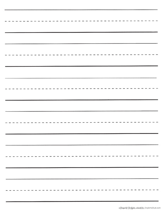 Handwriting - Learn to write blank printable #2 Daycare & Elementary School