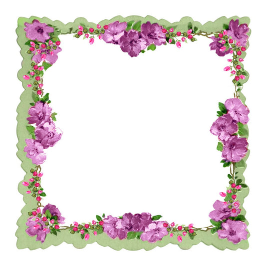 Beautiful Hanky Frame Background 12x12 - Lavender
