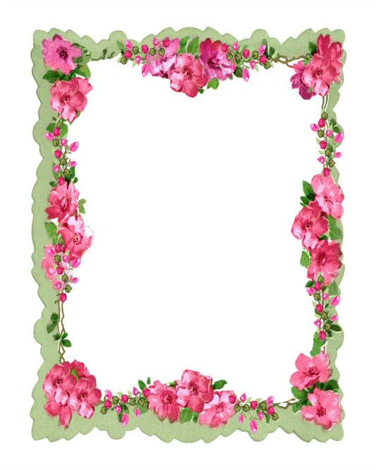 Beautiful Hanky Frame Background 8x10 - Pink