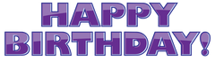 Happy Birthday Words - Shiny Purple