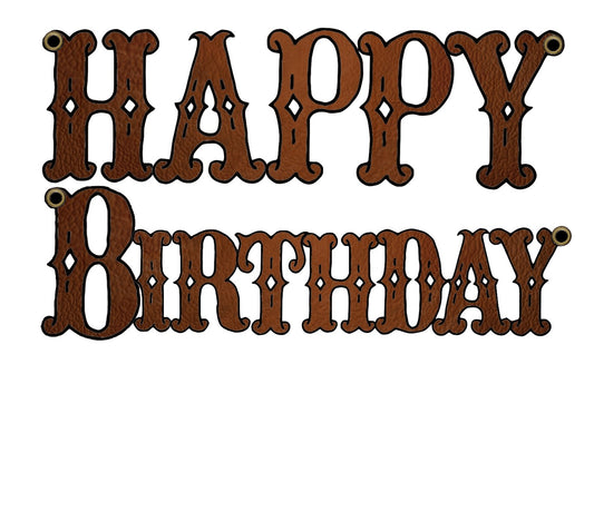 Happy Birthday Banner Western Cowboy Party Printable