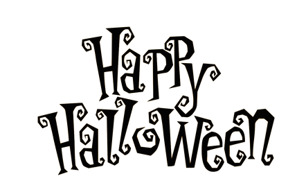 Halloween words and logos Happy Halloween