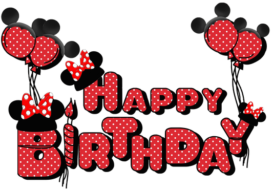 Minnie Mouse Mickey Mouse Happy Birthday Banner