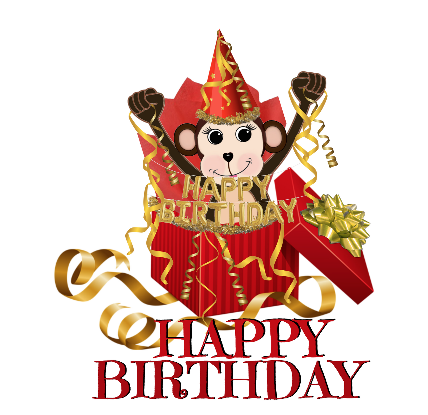 Happy Birthday Monkey Facebook Greeting