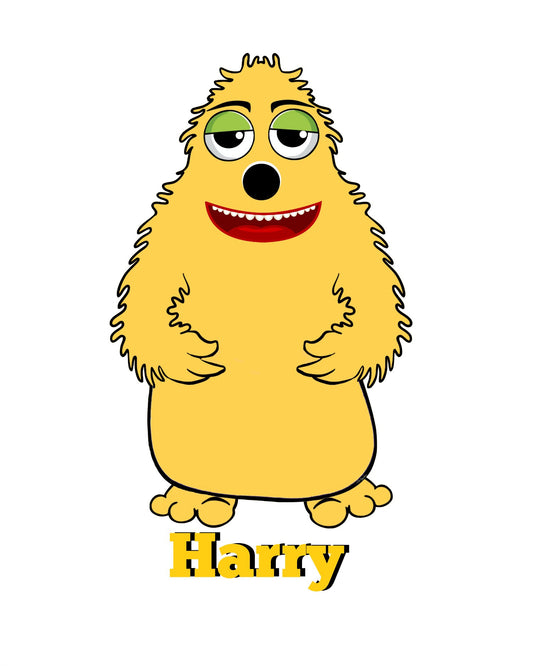 "Harry" The Monster is adorable are ready to frame 8x11 Print