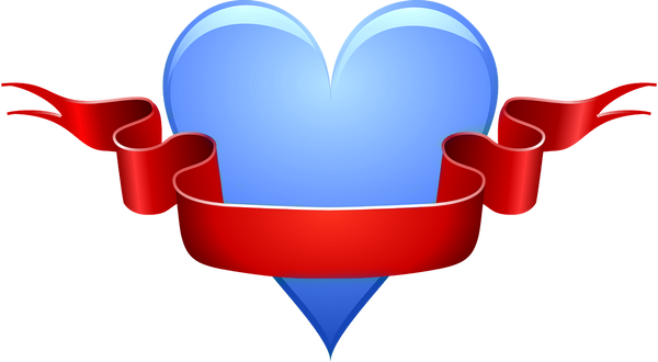 Red & Blue Heart Banner