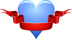 Red & Blue Heart Banner