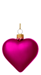 Pink  Heart Christmas Ornament