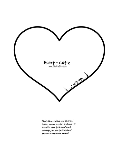 Heart Pattern Softie - Pin Cushion - Shabby Chic Hearts