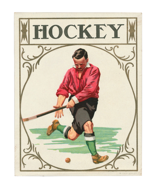 Vintage Hockey Label Handsome Man