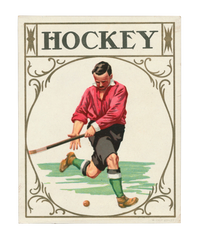 Vintage Hockey Label Handsome Man