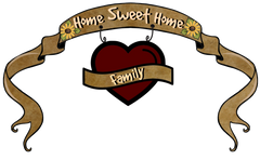 Home Sweet Home Heart Banner - Primitive Style