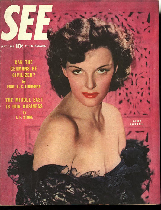 Beautiful Glamour Ephemera - Vintage Cosmopolitan - Gorgeous Jane Russell