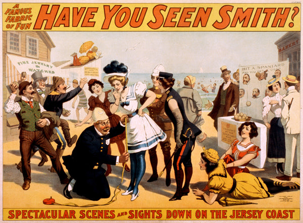 Vintage New Jersey Beach Poster Ephemera