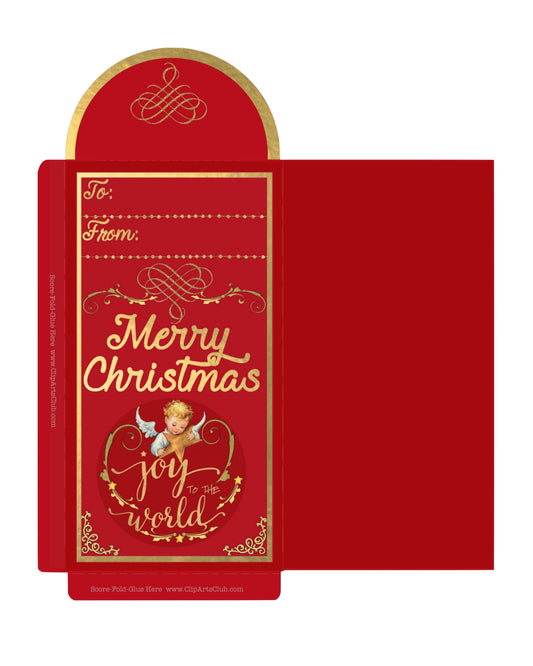 Merry Christmas Money Envelope Printable - Joy To The World