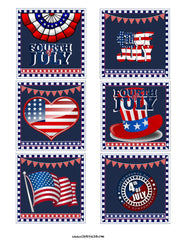 July 4th Collage Sheet Printable