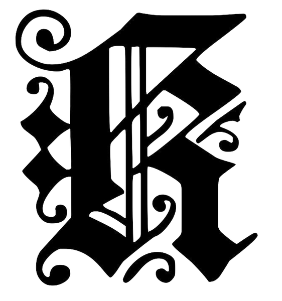 Alphabet SET A-Z Old English Monogram 26 LETTER IMAGES TRANSPARENT BACK SCROLL TO EACH LETTER TO DOWNLOAD