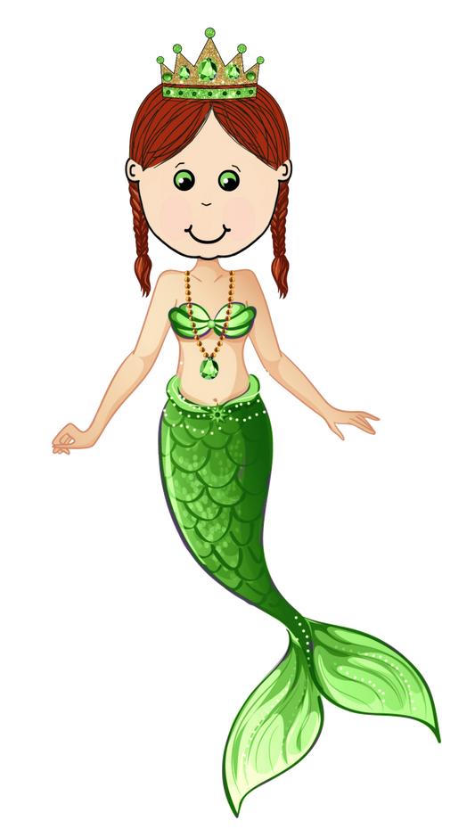 Kylie Mermaid in Green she also comes in Turquoise, purple, pink and blue