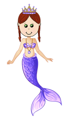 Kylie Mermaid in Purple she also comes in Turquoise, green, pink and blue
