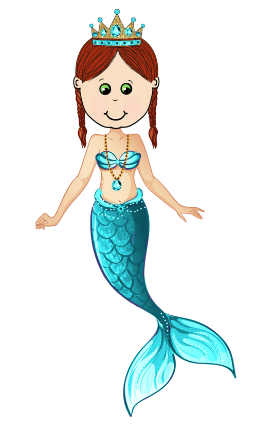 Kylie Mermaid in Turquoise she also comes in purple, green, pink and blue