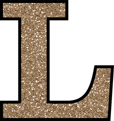 Brown Glitter Alphabet Set